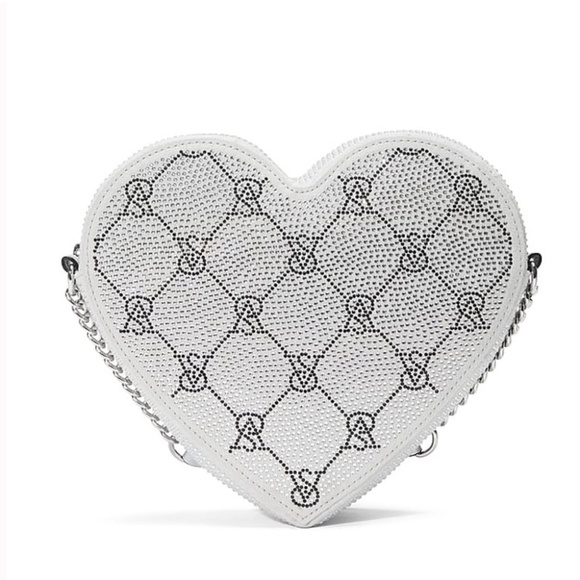 NWT! VICTORIA'S SECRET *Heart* Rhinestone Crossbody Bag - Picture 4 of 5